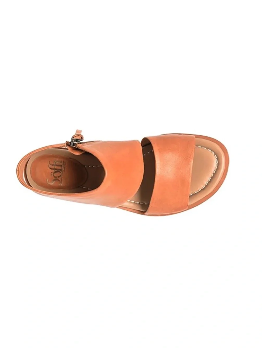 Sofft Felicity Luggage Women's Leather Open-Toe Sandal Sz 10 NIB